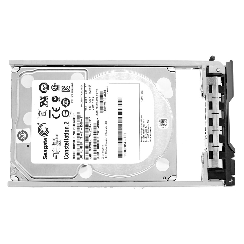 ST91000640SS SEAGATE HDD 1TB 7.2K SAS 6G 2.5" SFF H-S FOR DELL SERVER